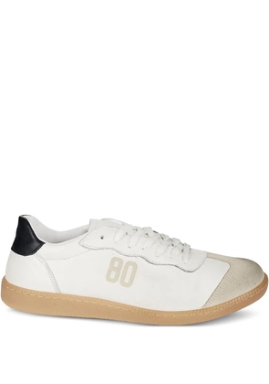 BE980 Harvard leather sneakers - WHITE/BLACK