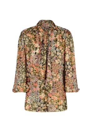 Valentino Garavani floral-print long-sleeve shirt - Black