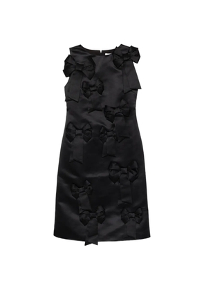 GANNI bow-detail midi dress - Black