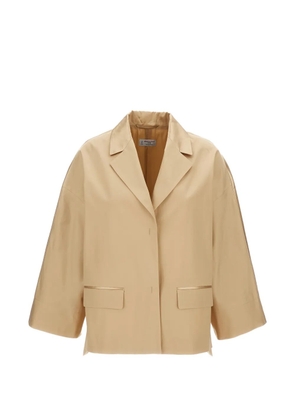 Alberto Biani dropped-shoulder notched-lapels jacket - Neutrals