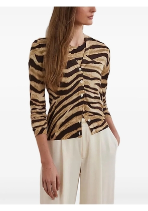 Lauren Ralph Lauren zebra-print buttoned cardigan - Neutrals