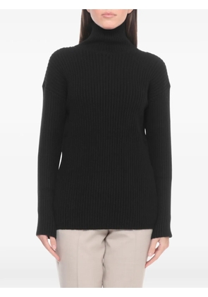 Antonelli roll neck ribbed sweater - Black