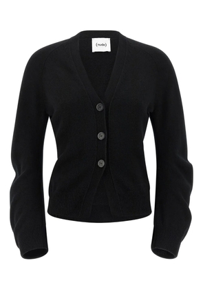 Nude long-sleeves button cardigan - Black
