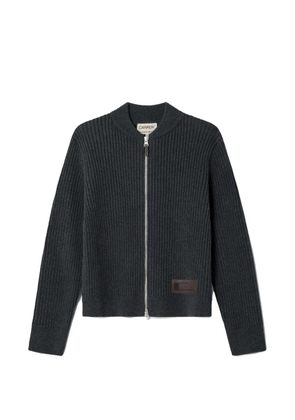 Carrer Ash ribbed patch cardigan - Grey