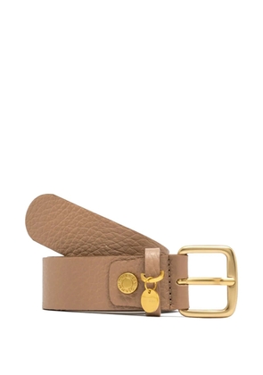 GIANNI CHIARINI pebble-grain charm belt - Neutrals