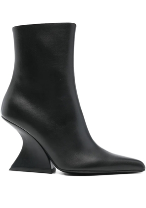 Mugler 95mm Mugler leather pointed-toe boots - Black