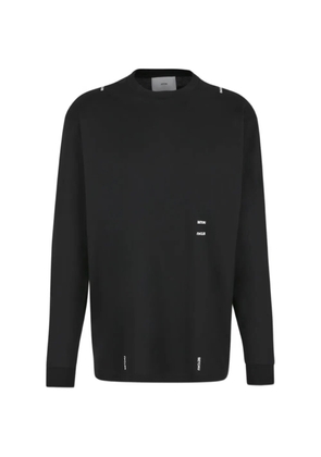 Setchu round-neck long-sleeve top - Black