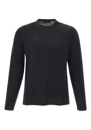 Gran Sasso long-sleeve crew-neck sweater - Black