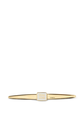 Miu Miu logo-plaque hair accessory - Gold