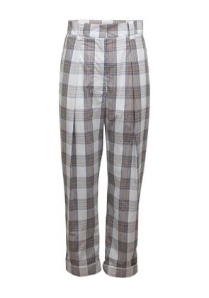 Baum Und Pferdgarten Noberta pleated check trousers - Neutrals