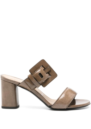 Barbara Bui 70mm patent-leather sandals - Brown
