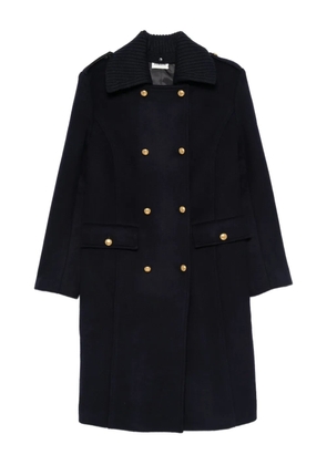 P.A.R.O.S.H. ribbed-collar coat - Blue