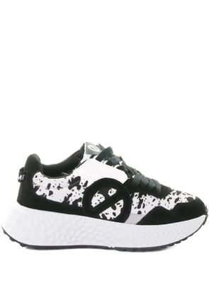 No Name animal-print lace-up sneakers - White