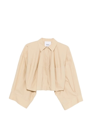 Erika Cavallini cropped wide-sleeve shirt - Neutrals