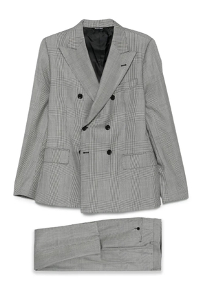 Reveres 1949 double-breasted checked-pattern suit - Grey