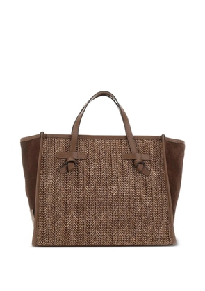 MARCELLA CLUB 32 MissMarcella woven leather tote bag - Brown