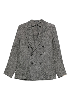Tagliatore double-breasted textured blazer - Grey