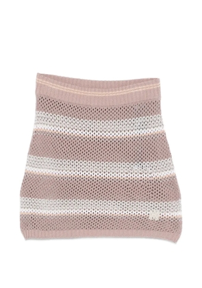AMIRI Crochet striped mini skirt - Neutrals