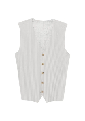 Homme Plissé Issey Miyake buttoned pleated vest - Grey