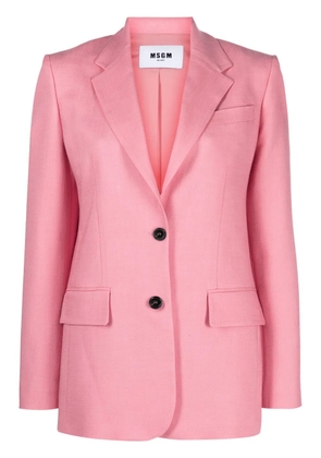 MSGM notched-lapels single-breasted blazer - Pink