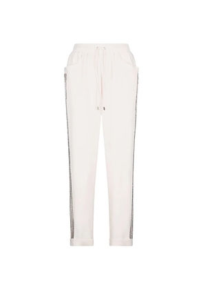 LIU JO rhinestone drawstring track pants - Neutrals