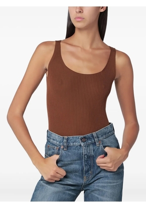 Roberto Collina ribbed tank top - Brown