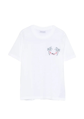 Maison Labiche palm-embroidery T-shirt - White
