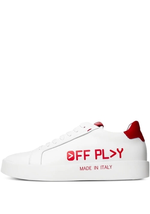 OFF PLAY low-top logo-print sneakers - White