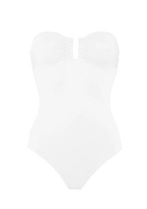 ERES Cassiopée ruched swimsuit - White