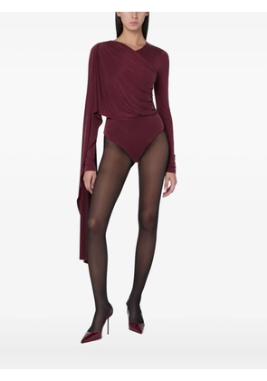 THE ANDAMANE Xenia cape-effect bodysuit - Red