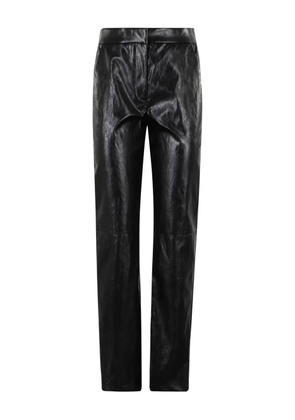 Federica Tosi leather panel trousers - Black