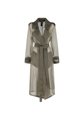Federica Tosi sheer trench coat - Green