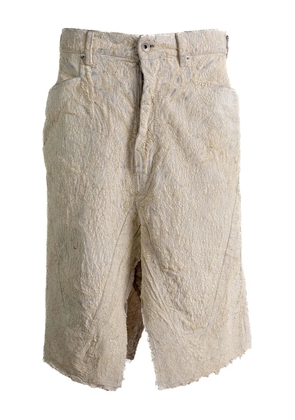 Rick Owens frayed textured skirt - Neutrals