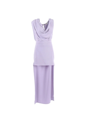 Elisabetta Franchi draped keyhole mini dress - Purple