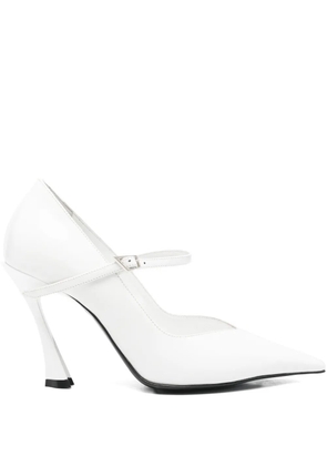 Mugler 100 leather pumps - White