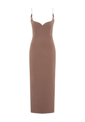 Paris Georgia Heart midi dress - Brown
