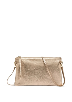 GIANNI CHIARINI metallic satchel cross body bag - Gold