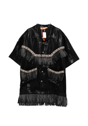 PENULTIMATE fringe-embellished shirt - Black