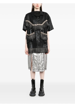 PENULTIMATE fringe-embellished shirt - Black