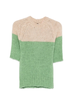 Nº21 colour-block sweater - Green