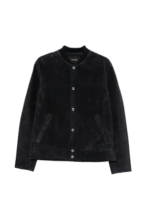 Yves Salomon suede button-fastening jacket - Blue