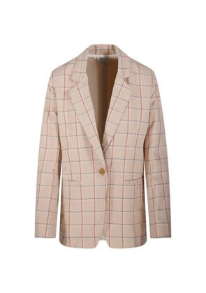Forte Forte checked single-breasted blazer - Pink