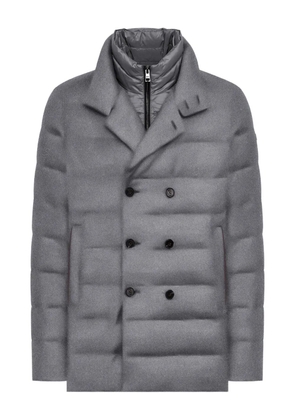 Duno Grey double-breasted puffer jacket
