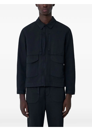 MOOS STUDIO gabardine pocketed shirt jacket - Black