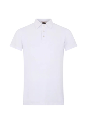 Moorer Pachino short-sleeved cotton polo shirt - White