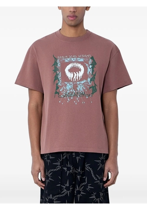 Brain Dead graphic-print crew-neck T-shirt - Brown