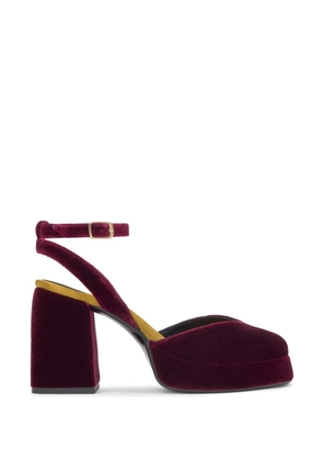 Castañer Verona ankle strap platform pumps - Red