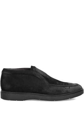 Tagliatore suede-leather loafers - Black