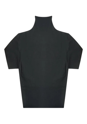 The Row funnel-neck short-sleeve top - Black
