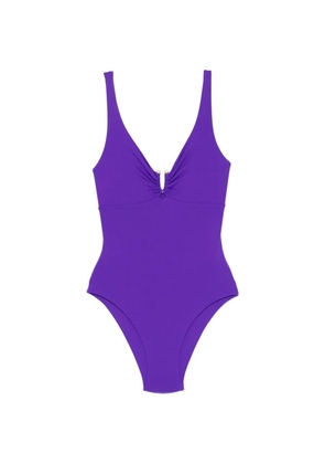 Fisico appliqué-detail swimsuit - Purple